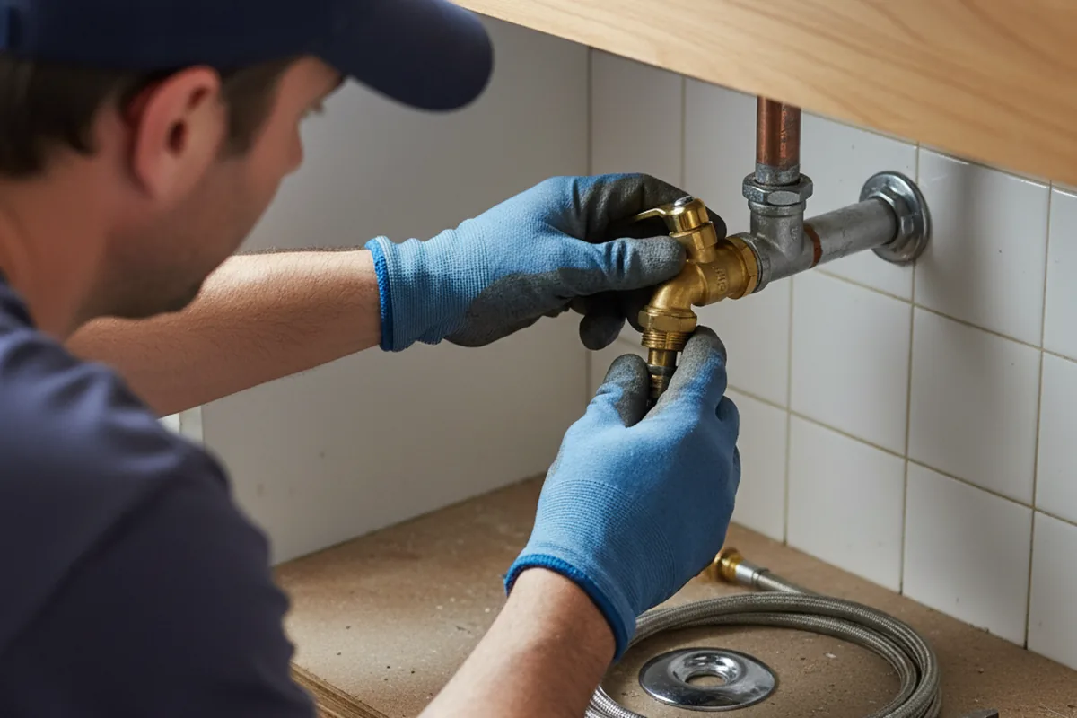 Shutoff valve and fitting work during Emergency Plumbing in Muleshoe